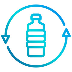 Bottle gradient line icon