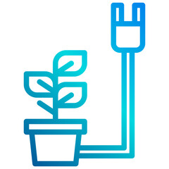 Plug gradient line icon