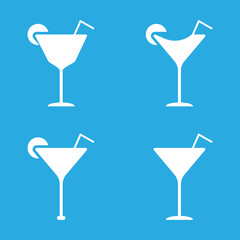 cocktail icon, glass, vector illustration
