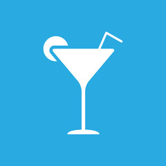 cocktail icon, glass, vector illustration