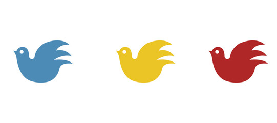 Fototapeta premium pigeons icon on a white background, vector illustration
