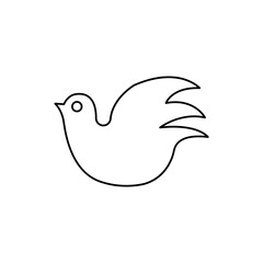 pigeons icon on a white background, vector illustration