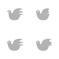 pigeons icon on a white background, vector illustration