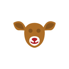 deer icon on a white background, vector illustration