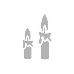 candles icon on a white background, vector illustration