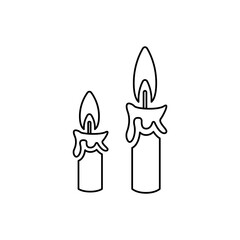 candles icon on a white background, vector illustration