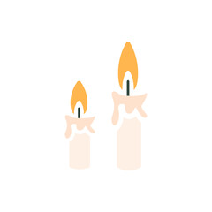 candles icon on a white background, vector illustration