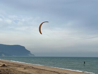 paragliding on the beach