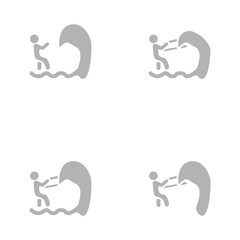 icon of summer, rest, sea, sail, vector illustration