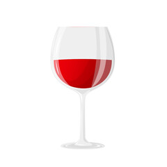Glass of wine. National Wine Day. Alcoholic drink. Can be used as invitation banner for wine party or as menu cover for wine bar. Vector illustration