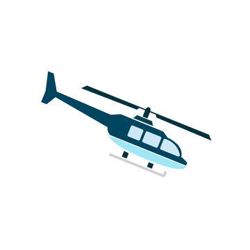 helicopter icon on a white background, vector illustration