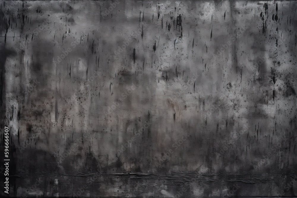 Canvas Prints gritty, textured wall in black and white. Generative AI