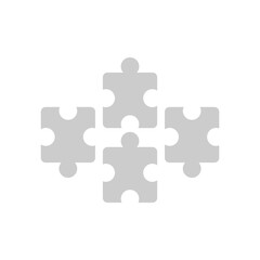 puzzle fragments icon, on a white background, vector illustration