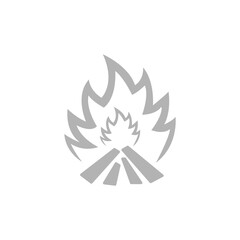 fire pit icon on white background, vector illustration