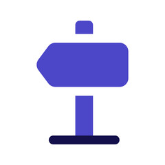 street sign duotone icon