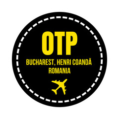 OTP Bucharest airport symbol icon