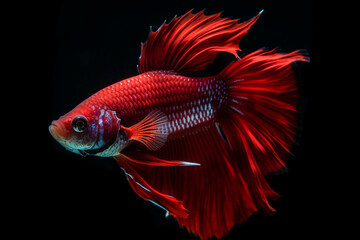 super red betta fish photo