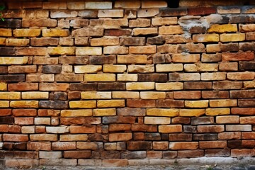 Obraz premium green plant sprouting from a brick wall. Generative AI