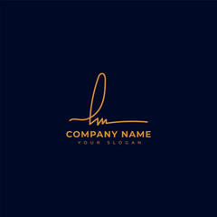 Lm Initial signature logo vector design