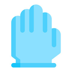 Isolated glove in flat icon on white background. Gardening, farming, rubber