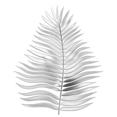 Stunning Transparent And White Palm Leaf Photo  On A Deep Transparent Background - Perfect For Wall Art And Design Projects! Monstera PlanT Metal