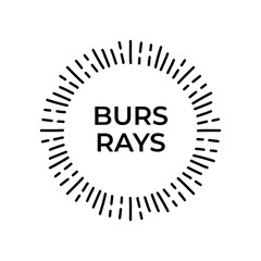 Sun burst vintage shapes, sun ray frames retro vector design elements 