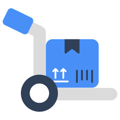 Premium download icon of luggage cart