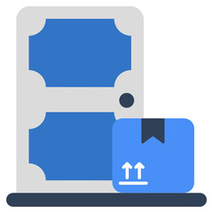 Fototapeta premium Conceptual design icon of door delivery