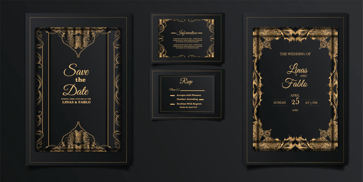 luxury wedding invitation cards