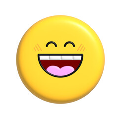 Emoticono 3D riéndose
