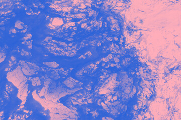 Blue and pink blurred abstract watercolor background like marble