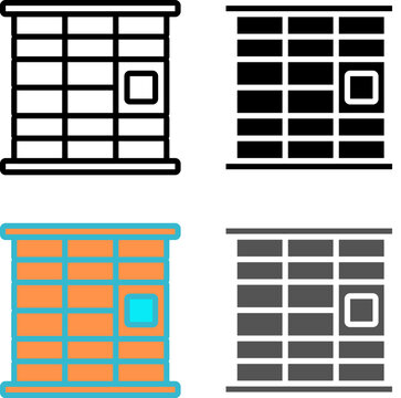 Parcel locker icon, vector illustration