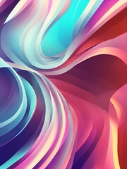Photo of Colorful Abstract Background with Wavy Lines