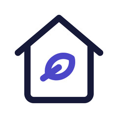 eco house line color icon