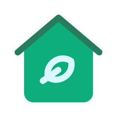 eco house flat icon