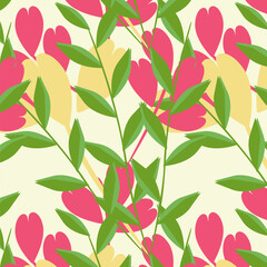 Bright floral vector illustration pattern