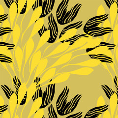 Obraz premium Seamless yellow and black vector pattern