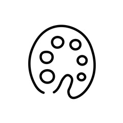 Artist's palette on white background