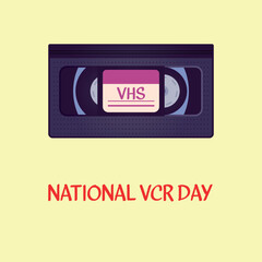  national vcr day . Design suitable for greeting card poster and banner