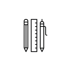 Interior Design Tool icon design with white background stock illustration