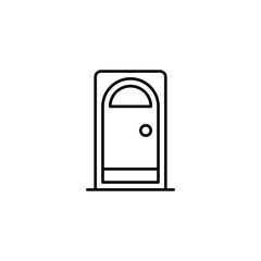 Door icon design with white background stock illustration