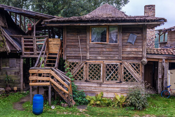 Building of Inn called At the End of the World in Kruszyniany, Podlasie region, Poland