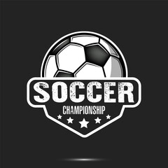 Soccer logo design template