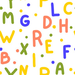 simple colorfull seamless pattern. Baby nursery design. Simple and abstract wrapping papper