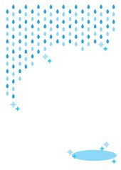 キラキラ輝く雨のベクターイラスト