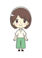 全身の女性のイラスト