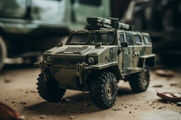 Small military vehicles for kids. Generative AI