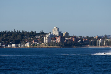 Building around Manly Beach waterfront, Sydney, Australia.