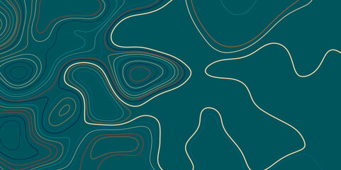 Topographic map isolated on blue background. Grid map. Vector illustration 