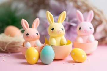 Easter Bunnys With Eggs